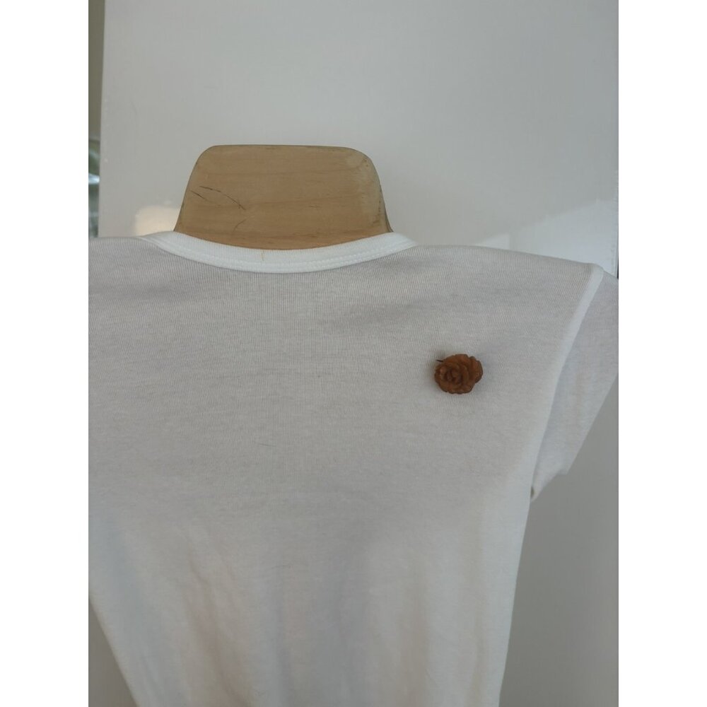 Bakelite Butterscotch Carved Flower Brooch/Pin 1940's C Clasp